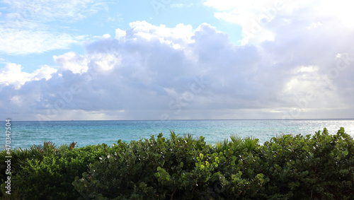 Approaching storm over the ocean off Palm Beach  Florida.