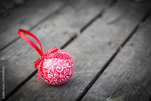 Christmas tree decorations winter background