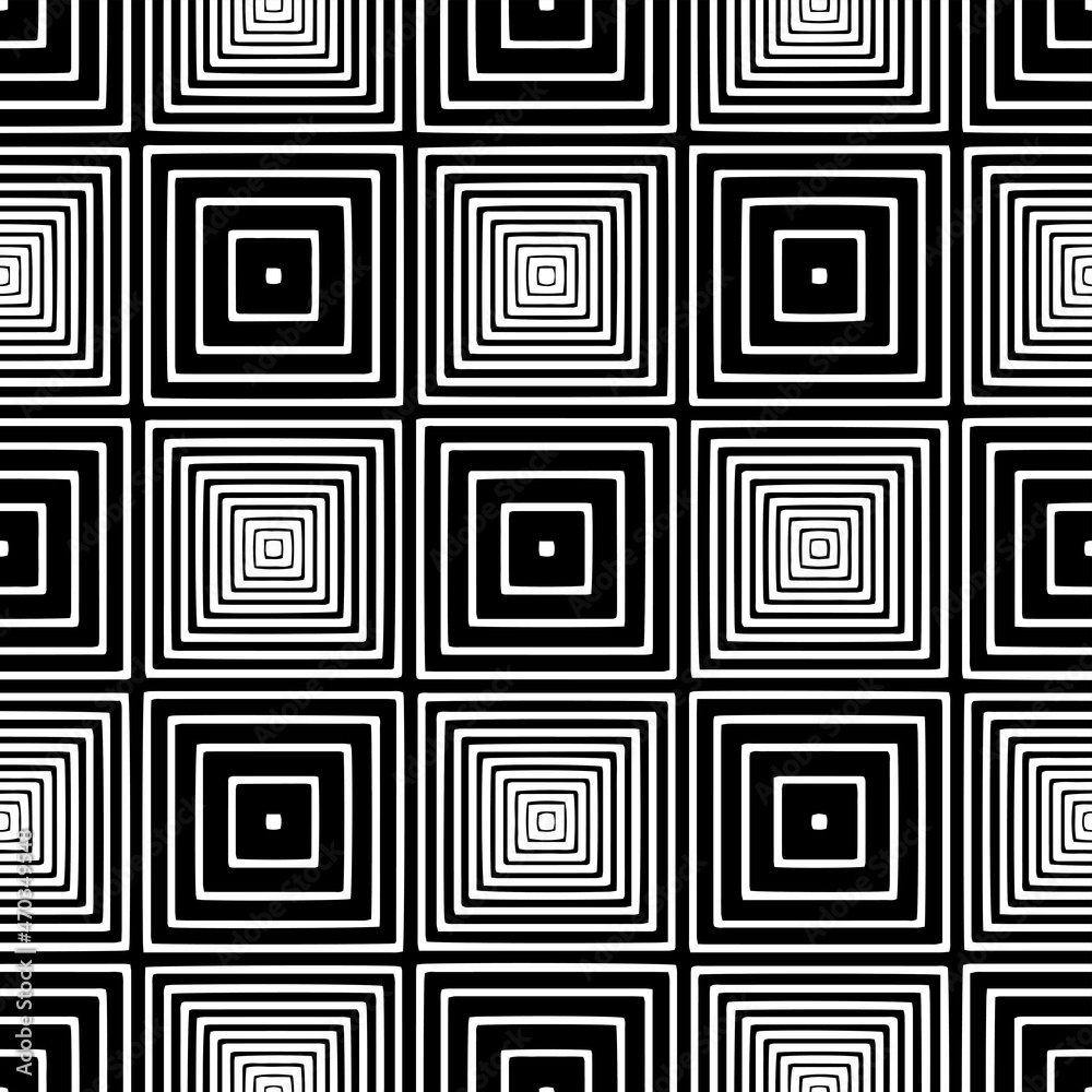 Full seamless black white geometric square texture pattern for decor and textile fabric printing. Decorative model design for fashion and home design. Full seamless black white geometric square texture pattern for decor and textile fabric printing. Decorative model design for fashion and home design.
