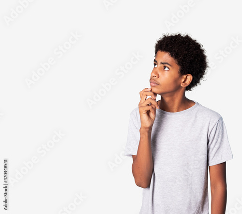 young afro latino student isolated