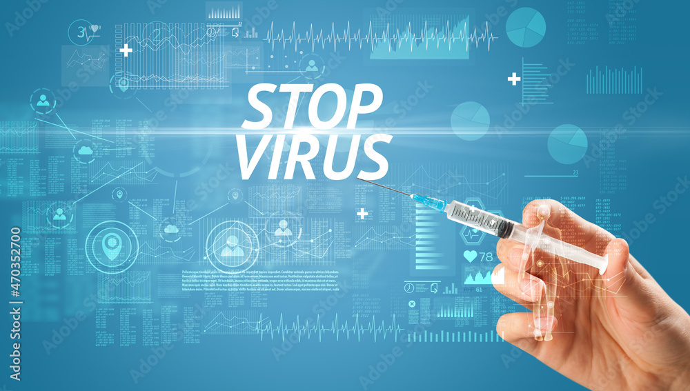 Syringe needle with virus vaccine Syringe needle with virus vaccine