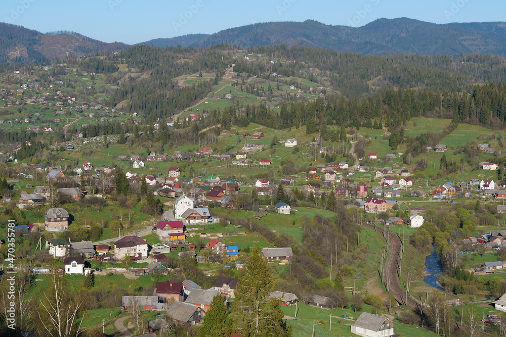 Village in Carpathian Mountains, Ukraine