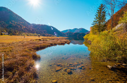 Seen in Reit im Winkl, Bayern, im Herbst