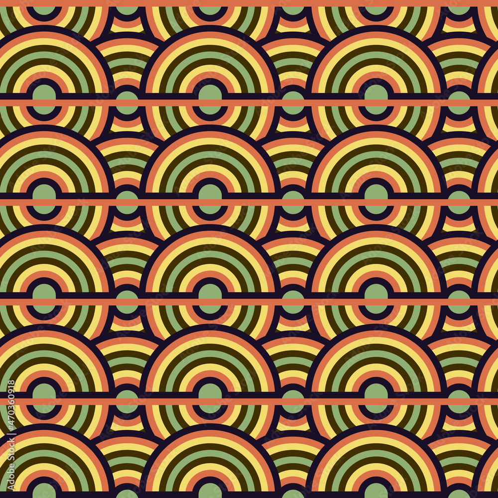 Retro circle seamless pattern for backgrounds an fabric