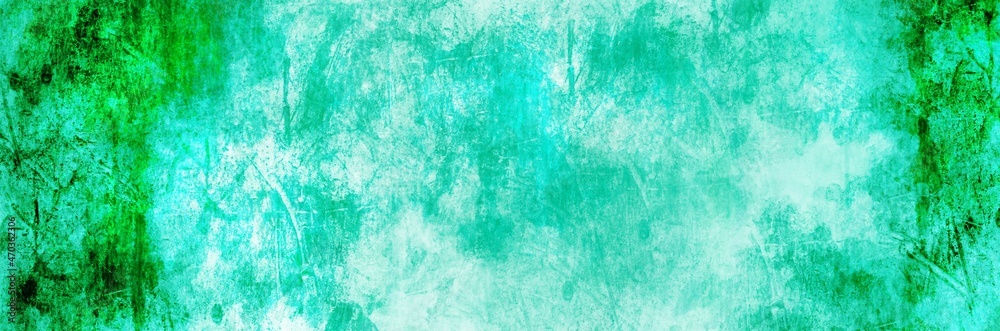 Abstract background painting art with glowing green grunge paint brush for December sale poster, banner, website, phone case design.