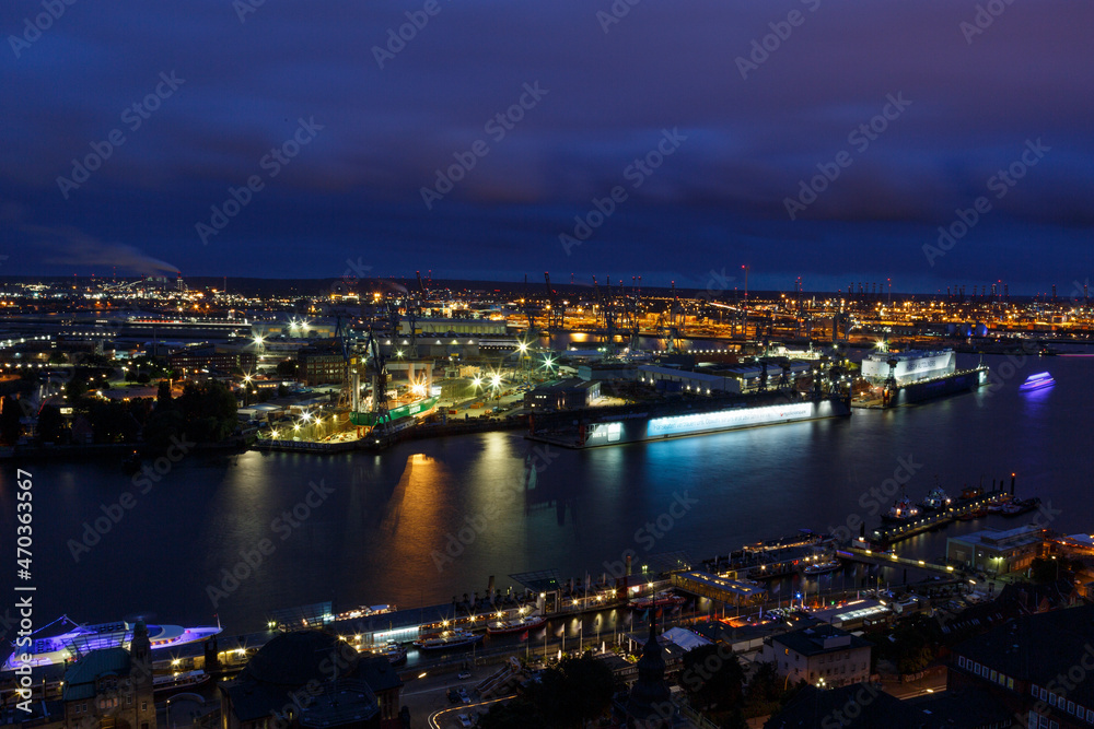 Hafen Hamburg Nacht
