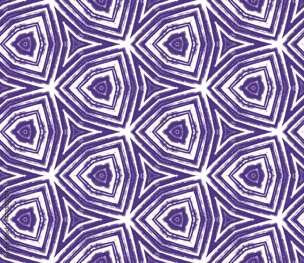 Obraz premium Geometric seamless pattern. Purple symmetrical