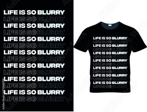 Typography special effects minimal t-shirt street wear design