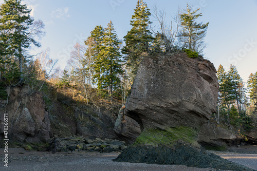 The Hopewell Rocks, also called the Flowerpots Rocks or simply The Rocks, are rock formations caused by tidal erosion in The Hopewell Rocks Ocean Tidal Exploration Site in New Brunswick. 