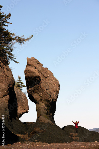The Hopewell Rocks, also called the Flowerpots Rocks or simply The Rocks, are rock formations caused by tidal erosion in The Hopewell Rocks Ocean Tidal Exploration Site in New Brunswick. 