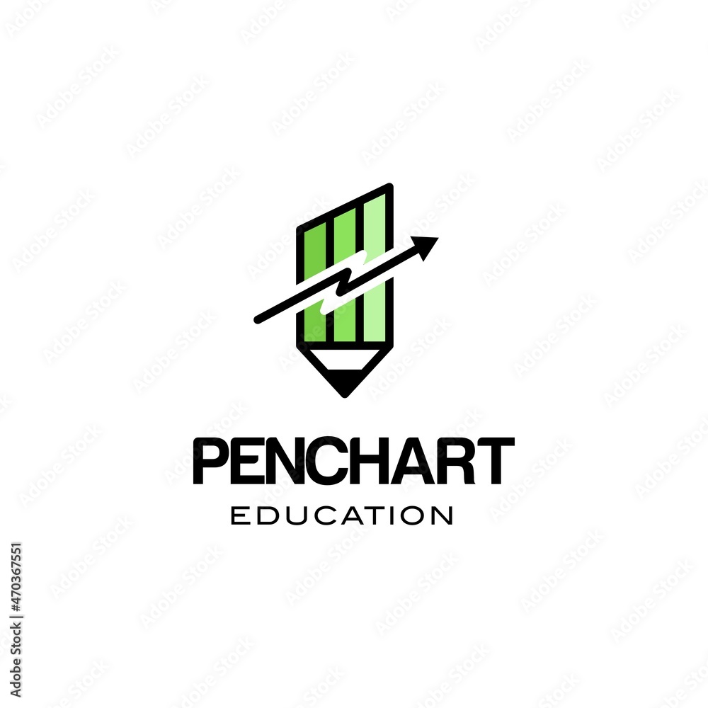 pen education with graphic chart logo icon vector template pen education with graphic chart logo icon vector template