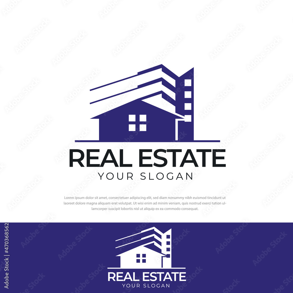 Architectural real estate building construction company logo design,vector construction company brand design template