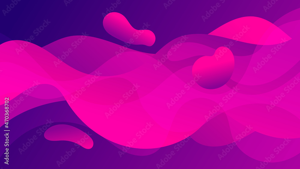 Abstract Liquid colors background design. With memphis and geometric shape elements. Fluid gradient shapes composition. Futuristic design background. Vector EPS10