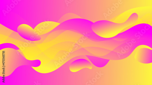 Abstract Liquid colors background design. With memphis and geometric shape elements. Fluid gradient shapes composition. Futuristic design background. Vector EPS10 © Abbasy Kautsar