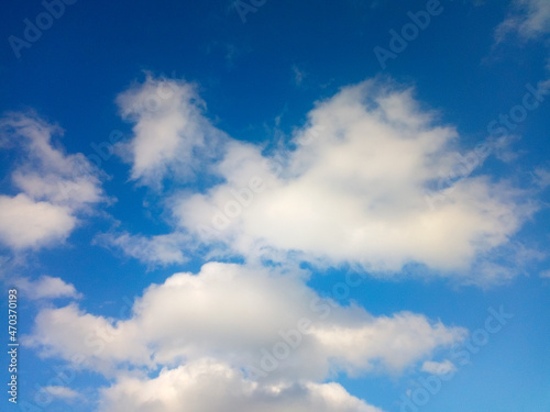Sky and white clouds in the daytime as a background.