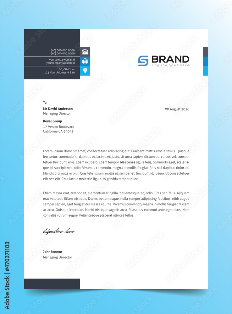 Modern Creative & Clean business style Abstract Letterhead Design Modern Business Letterhead Design Template Modern Creative & Clean business style Abstract Letterhead Design Modern Business Letterhead Design Template