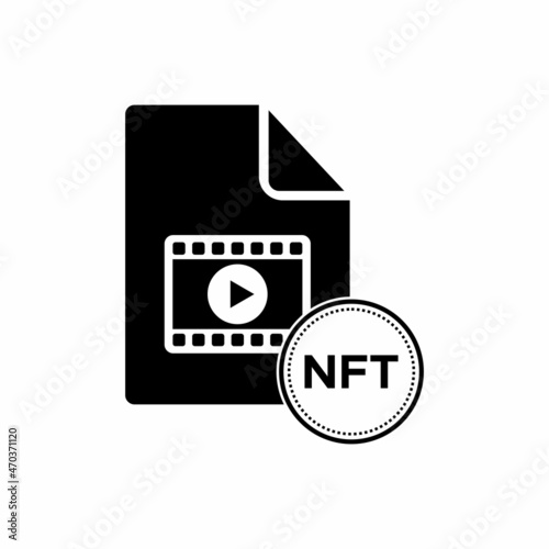 NFT file icon, NFT file vector sign symbol