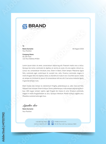 Modern Creative & Clean business style Abstract Letterhead Design Modern Business Letterhead Design Template 