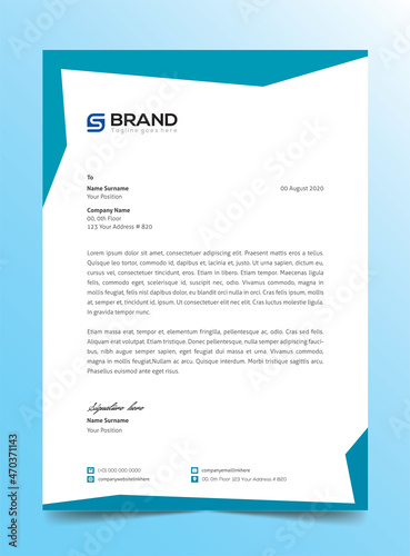Modern Creative & Clean business style Abstract Letterhead Design Modern Business Letterhead Design Template 