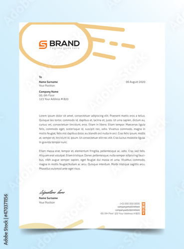 Modern Creative & Clean business style Abstract Letterhead Design Modern Business Letterhead Design Template 