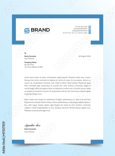 Modern Creative & Clean business style Abstract Letterhead Design Modern Business Letterhead Design Template 