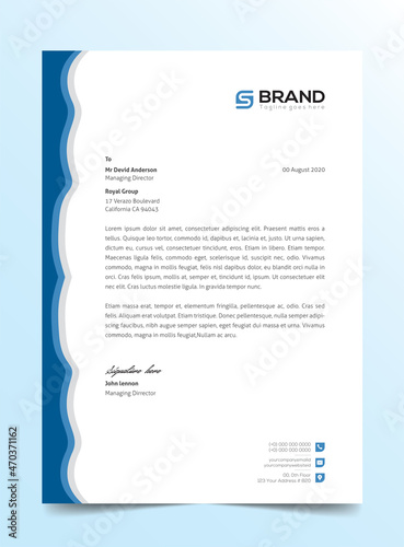 Modern Creative & Clean business style Abstract Letterhead Design Modern Business Letterhead Design Template 