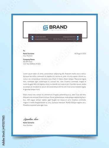 Modern Creative & Clean business style Abstract Letterhead Design Modern Business Letterhead Design Template 