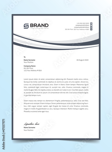 Modern Creative & Clean business style Abstract Letterhead Design Modern Business Letterhead Design Template 