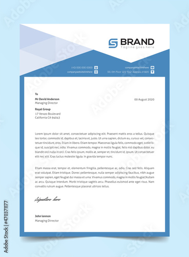 Modern Creative & Clean business style Abstract Letterhead Design Modern Business Letterhead Design Template 