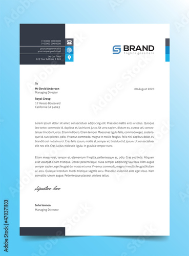 Modern Creative & Clean business style Abstract Letterhead Design Modern Business Letterhead Design Template 