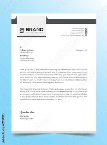Modern Creative & Clean business style Abstract Letterhead Design Modern Business Letterhead Design Template 