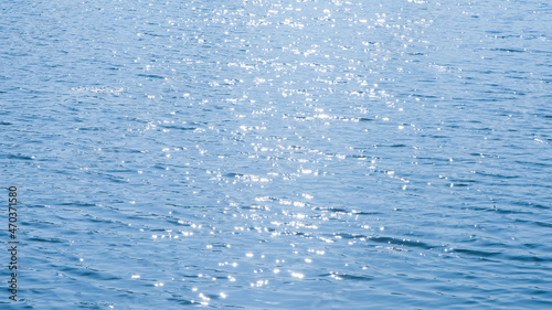 blue Surface water in the sunshine texture background