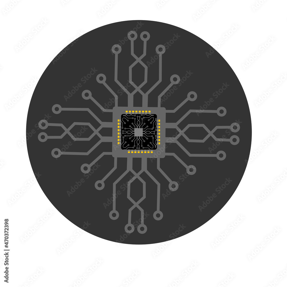 processor ship on black isolated backgound processor ship on black isolated backgound