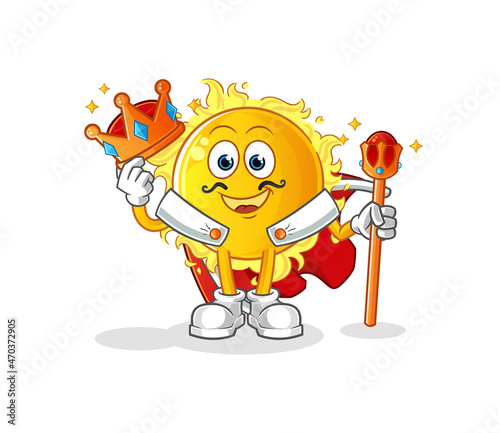 sun king vector. cartoon character