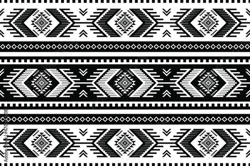 Geometric ethnic oriental seamless pattern traditional Design for background,carpet,wallpaper.clothing,wrapping,Batik fabric,Vector illustration.embroidery style - Sadu, sadou, sadow or sado
