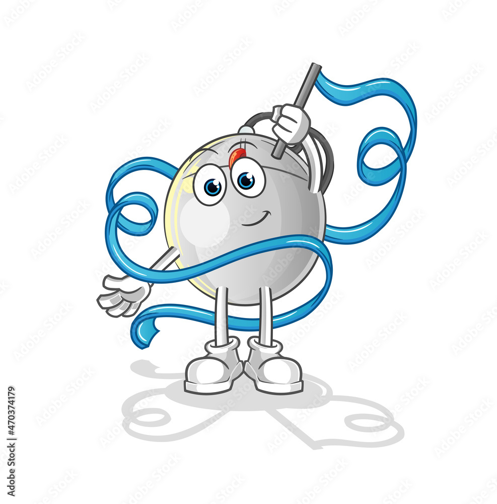 computer mouse Rhythmic Gymnastics mascot. cartoon vector computer mouse Rhythmic Gymnastics mascot. cartoon vector