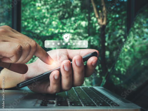 Fotografie Two steps authentication concept