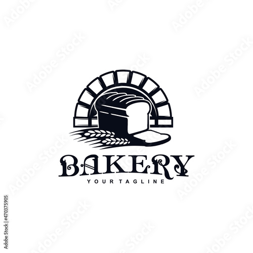 Vintage Retro Bakery, Bread logo vector design template inspiration idea