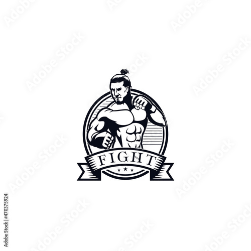 Martial Arts Logo Design Vector Illustration Template Idea