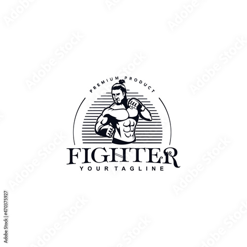 Martial Arts Logo Design Vector Illustration Template Idea