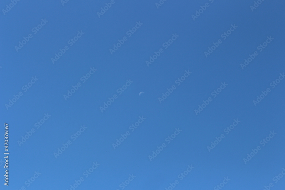 Daylight moon in clear sky Daylight moon in clear sky