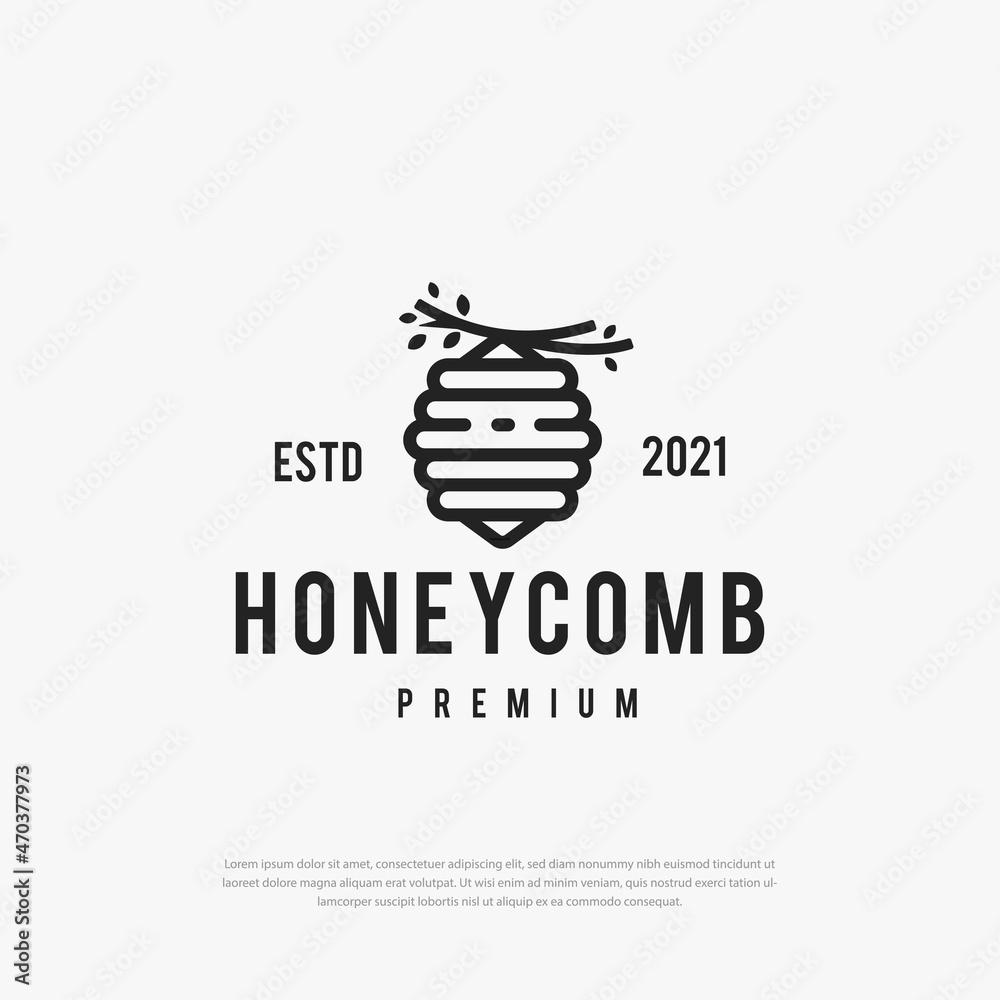 Natural wild bee hive label concept with letter H symbol. Beekeeping brand identity template vector illustration Natural wild bee hive label concept with letter H symbol. Beekeeping brand identity template vector illustration