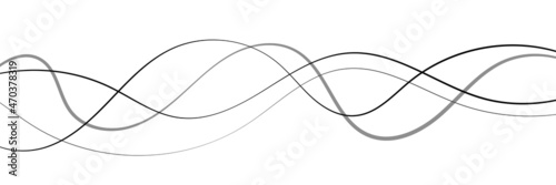 Banner with curved lines. Background with wavy line photo