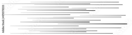 Parallel thin abstract lines on wide background. Black and white simple banner
