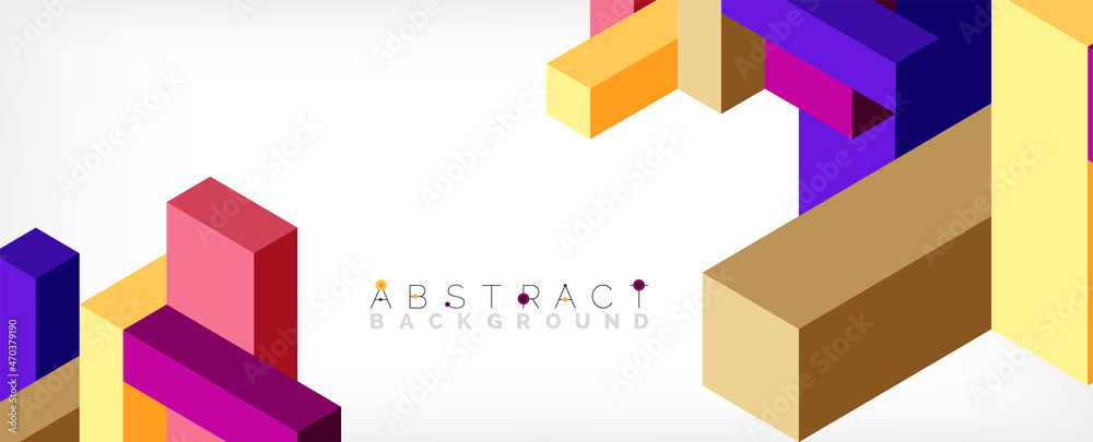 Abstract background. 3d cubes, cubic elements and blocks. Techno or business concept for wallpaper, banner, background, landing page Abstract background. 3d cubes, cubic elements and blocks. Techno or business concept for wallpaper, banner, background, landing page