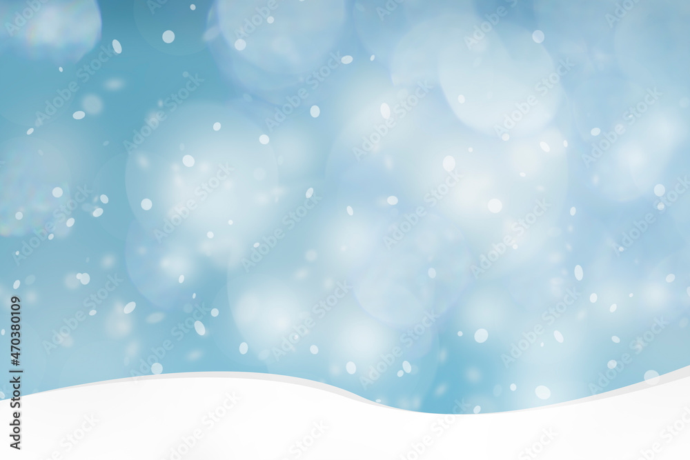Winter Christmas background with blue sky, heavy snowfall, snowflakes in different shapes and forms, snowdrifts Winter Christmas background with blue sky, heavy snowfall, snowflakes in different shapes and forms, snowdrifts