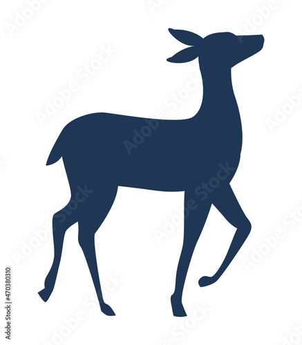 cute deer animal silhouette