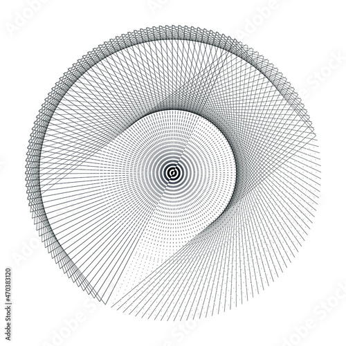 Geometric circle pattern, dynamic background, vector modern design element.