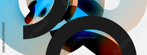 Circle abstract background. Vector illustration for wallpaper banner background card or landing page