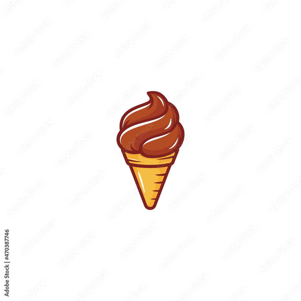 Obraz premium Ice cream icon vector illustration